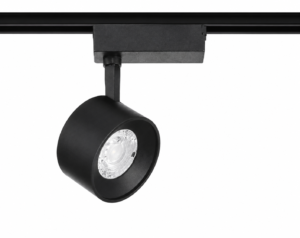 led smart cob track light (round black)